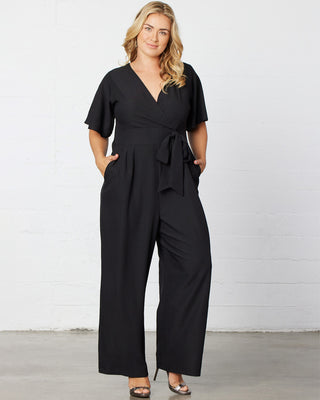 Charisma Crepe Jumpsuit in Black Noir