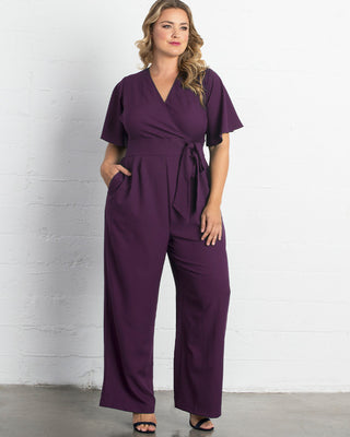 Charisma Crepe Jumpsuit  in Majestic Purple