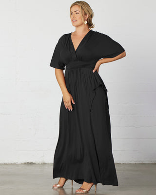 Indie Flair Maxi Dress in Black Noir