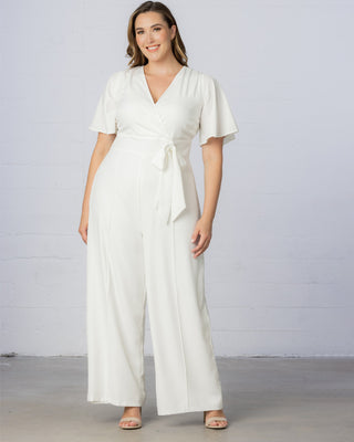 Karina Crepe Jumpsuit in Ivory