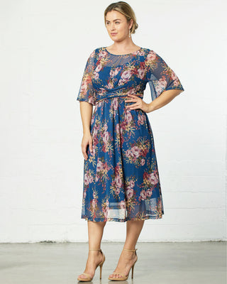 Katarina Mesh Dress  in French Florals