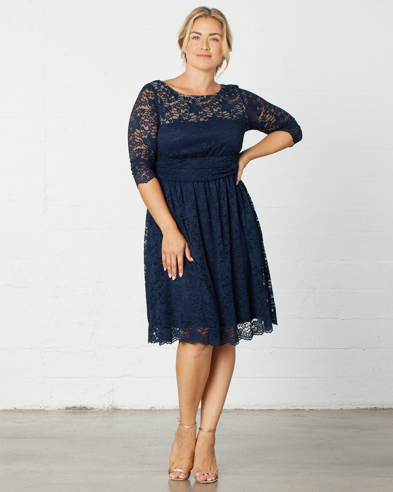 Kiyonna Luna Lace Dress - Indigo Blue Kiyonna Luna Lace Dress - Indigo Blue
