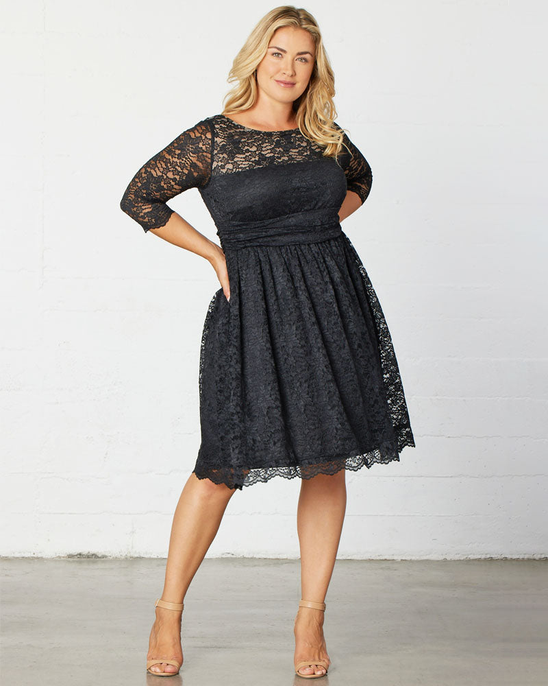Kiyonna Luna Lace Dress - Onyx Kiyonna Luna Lace Dress - Onyx