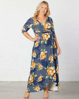 Meadow Dream Maxi Dress  in Amber Blossom Print