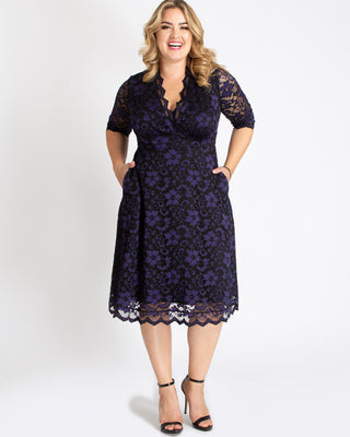 Mon Cherie Lace Dress in Violet Noir Lace