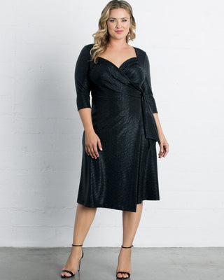 Socialite Sweetheart Dress in Black Shimmer