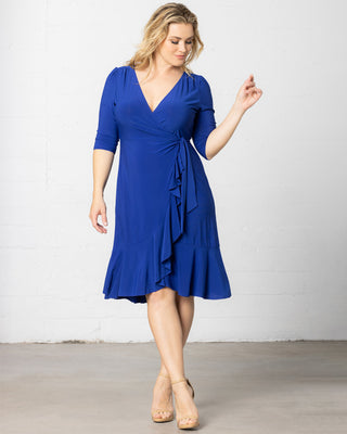 Whimsy Wrap Dress - Sale! in Cobalt Blue