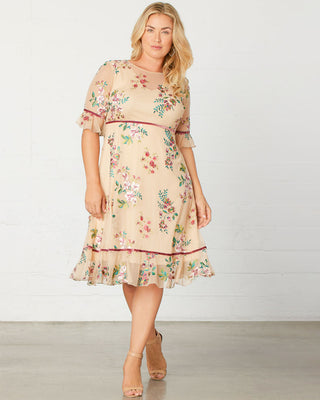 Wildflower Embroidered Dress in Pink/Blush
