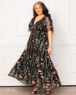 Embroidered Elegance Evening Gown