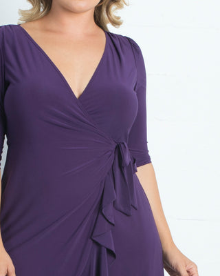 Whimsy Wrap Dress - Sale! in Plum Passion