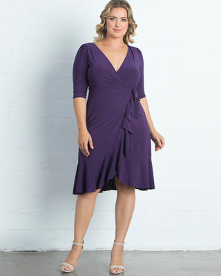 Whimsy Wrap Dress - Sale! in Plum Passion