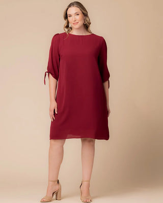 Manhattan A-Line Shift Dress in Cranberry