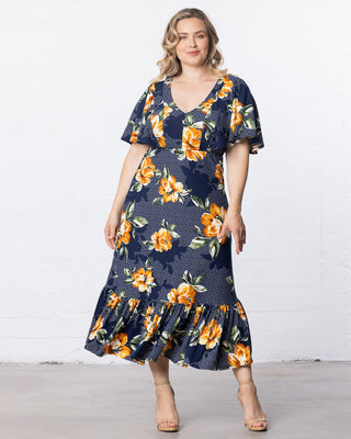 Madrid Maxi Maxi Dress in Amber Blossom Print