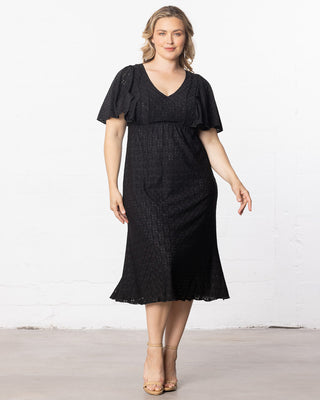 Lucy Eyelet Maxi Dress in Black Noir