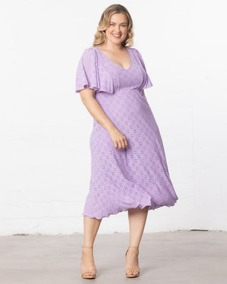 Lucy Eyelet Maxi Dress in Lilac