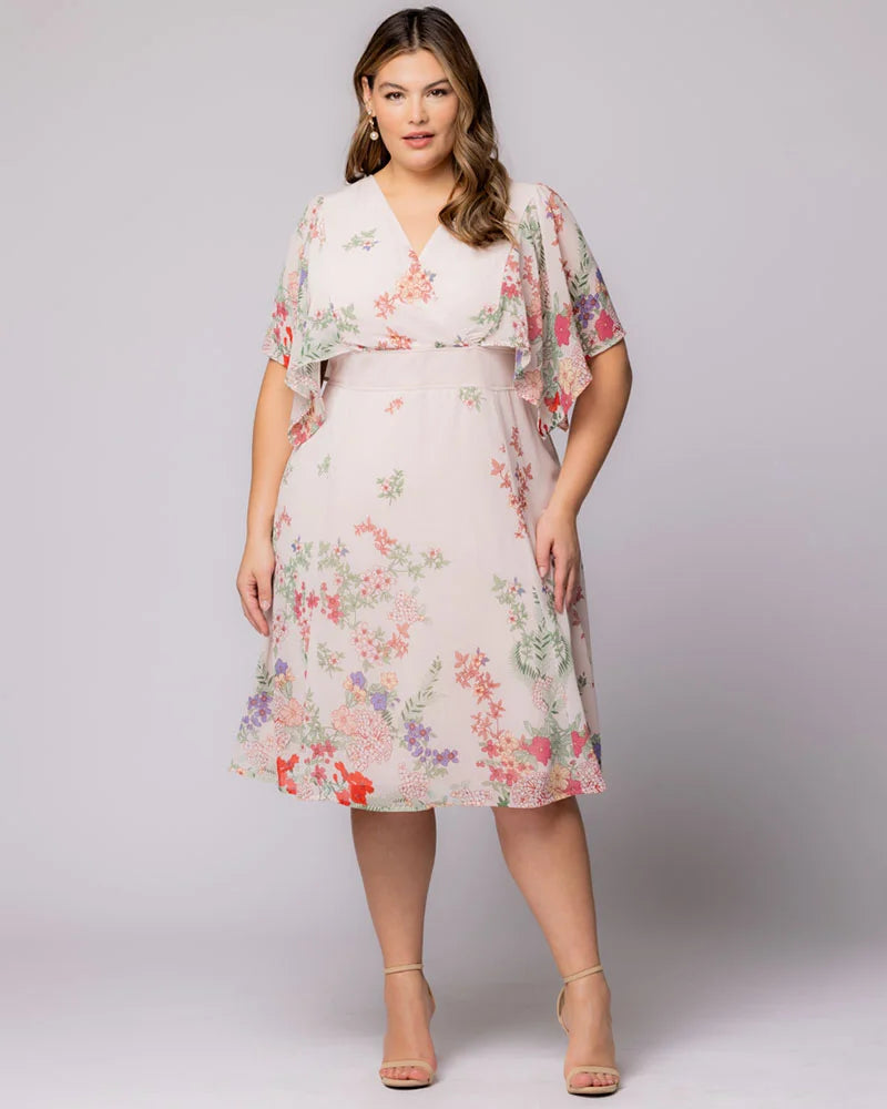 Kiyonna Plus Size Meadow Dream Maxi Wrap Dress Kiyonna Plus Size Meadow Dream Maxi Wrap Dress