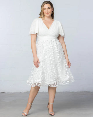 Kiyonna Plus Size Pretty Petals Mesh Cocktail Dress