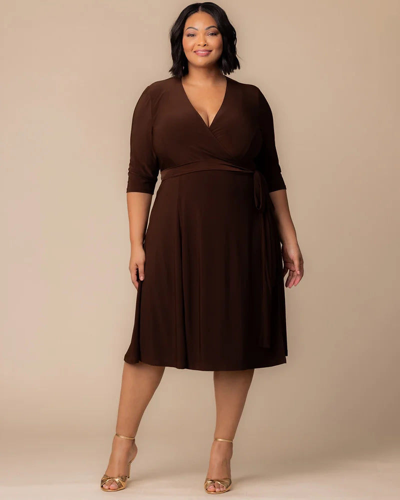 wrap dress near me Maxi Dress, Women Hug Dress, Cotton Satin Wrap Dress, Women Wrap Dress, Wrap Dress, Summer Wrap Dress, Cotton Satin Dress, Designed with a chic faux wrap style Essential Wrap Dress - Chocolate