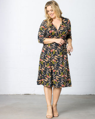 Essential Wrap Dress in Midnight Meadow Print
