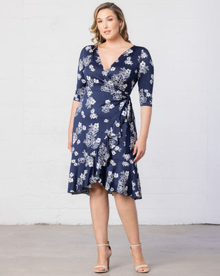 Flirty Flounce Wrap Dress  in Heavenly Blooms