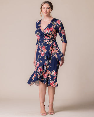 Flirty Flounce Wrap Dress in Coming Up Roses