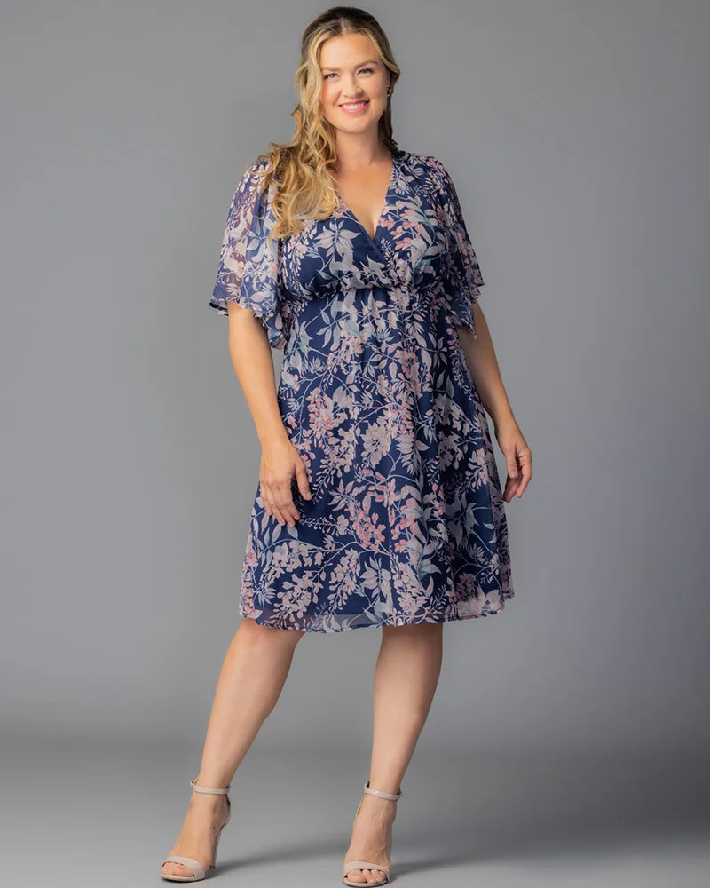 floral plus size formal dress Ladivine C148C Dress DUSTY MAUVE / 20