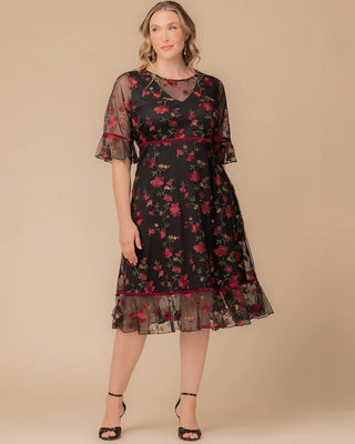 Wildflower Embroidered Dress in Floral Flare
