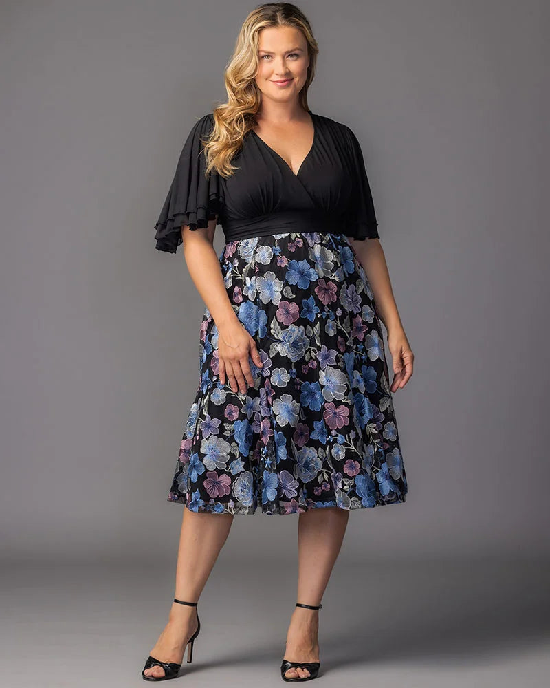 kiyonna plus size cocktail dresses Kiyonna Women's Plus Size Crystal Cove Cocktail Dress with Pockets, 2X