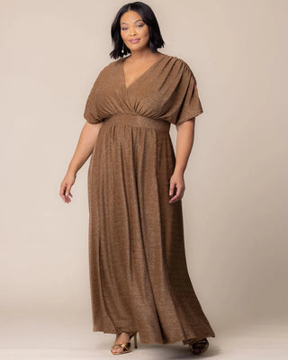 Geneva Evening Gown in Mocha Sparkle