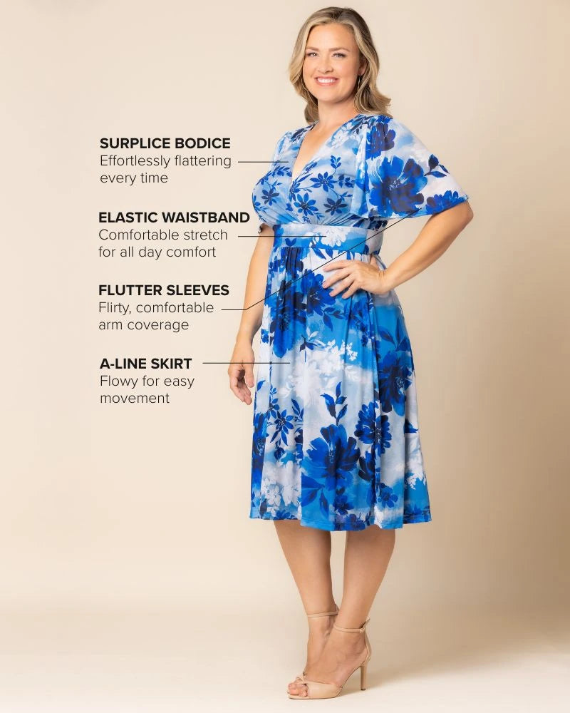 Kiyonna Plus Size Margot Mesh Cocktail Dress