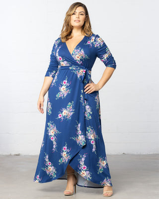 Meadow Dream Maxi Dress in Blue Floral Print
