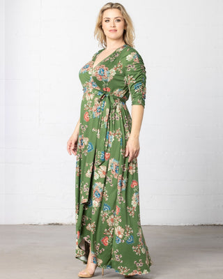Meadow Dream Maxi Dress  in Olive Floral Print
