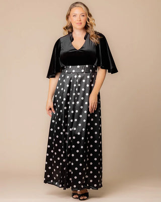 Radiant Opulence Evening Gown in Polka Dot