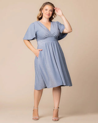 Crystal Cove Cocktail Midi Dress in Celestial Sparkle