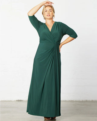 Evening Romance Gown in Hunter Green