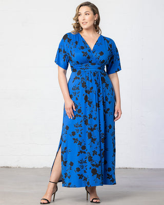 Vienna Maxi Dress  in Blue Floral Impressions