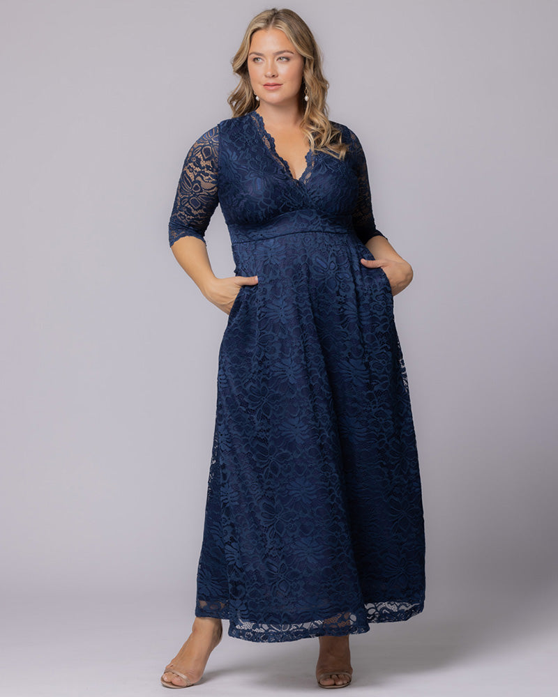 kiyonna lace dress Kiyonna Women's Scalloped Boudoir Lace Dress
