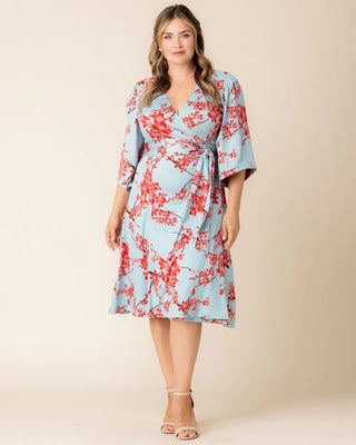 Gemini Wrap Dress in Cherry Blossom Print