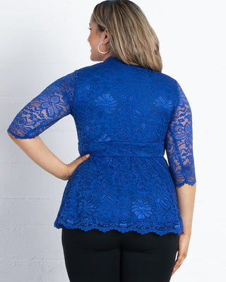 Linden Lace Top - Sale! in Sapphire