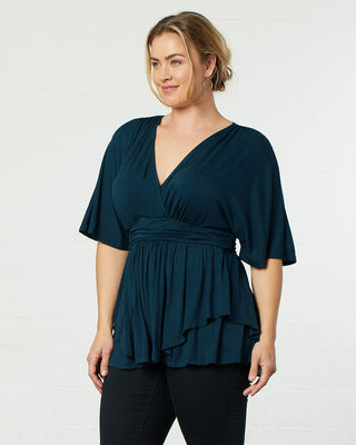 Promenade Top in Deep Teal
