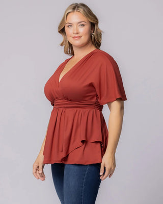 Promenade Top in Terracotta