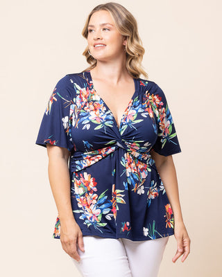 Abby Twist Front Top in Belize Blooms
