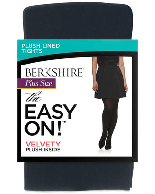 The Easy On Plus Thermal Plush Lined Tights - Final Sale in Black