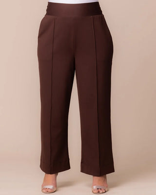Polished Ponte Pants in Chocolate