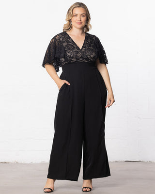Helena Lace Jumpsuit in Black