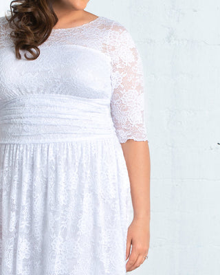 Aurora Lace Dress  in White