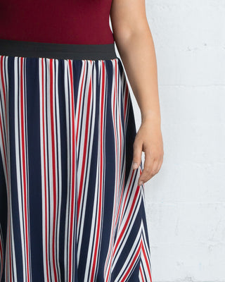 Boardwalk Bliss Skirt  in Vintage Stripes