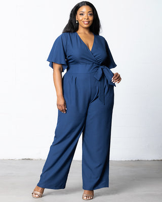 Charisma Crepe Jumpsuit  in Nouveau Navy