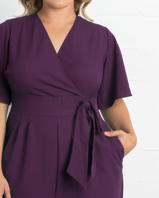 Charisma Crepe Jumpsuit  in Majestic Purple