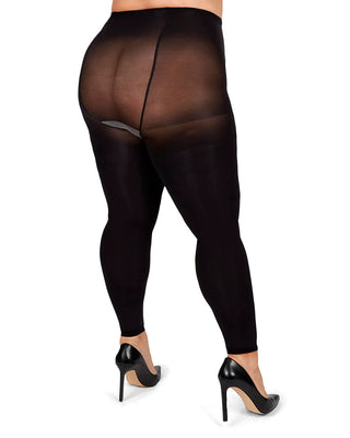 Super Matte Control Top Footless Tights - Final Sale in Black